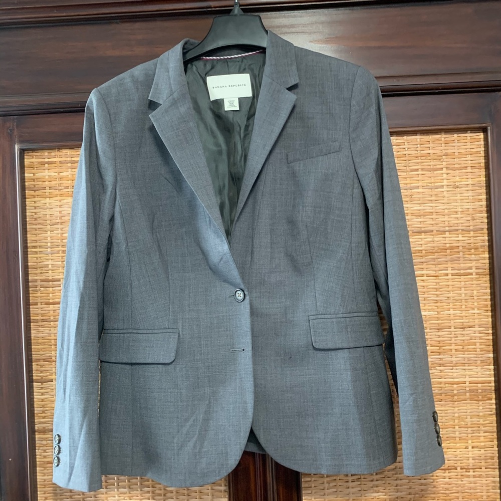 steel gray blazer 14p. worn 3 times